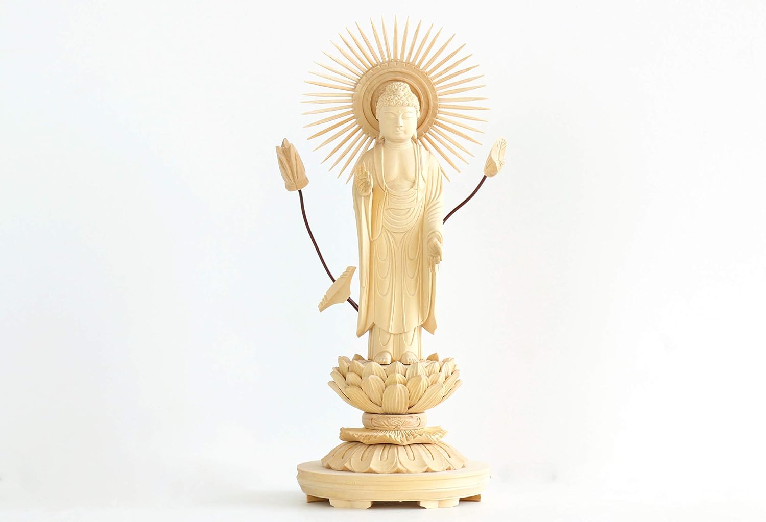 仏教美術 江戸時代 木彫 玉眼 如来像 仏像 高さ約61cm 阿弥陀