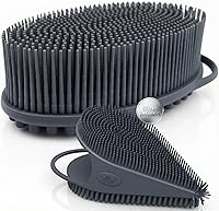 Vista 23 de Nuevo exfoliante de silicona exfoliante Avilana fácil de limpiar, ecológico, larga duración, y más higiénico que el lufa tradicional., Total 1, Rosa