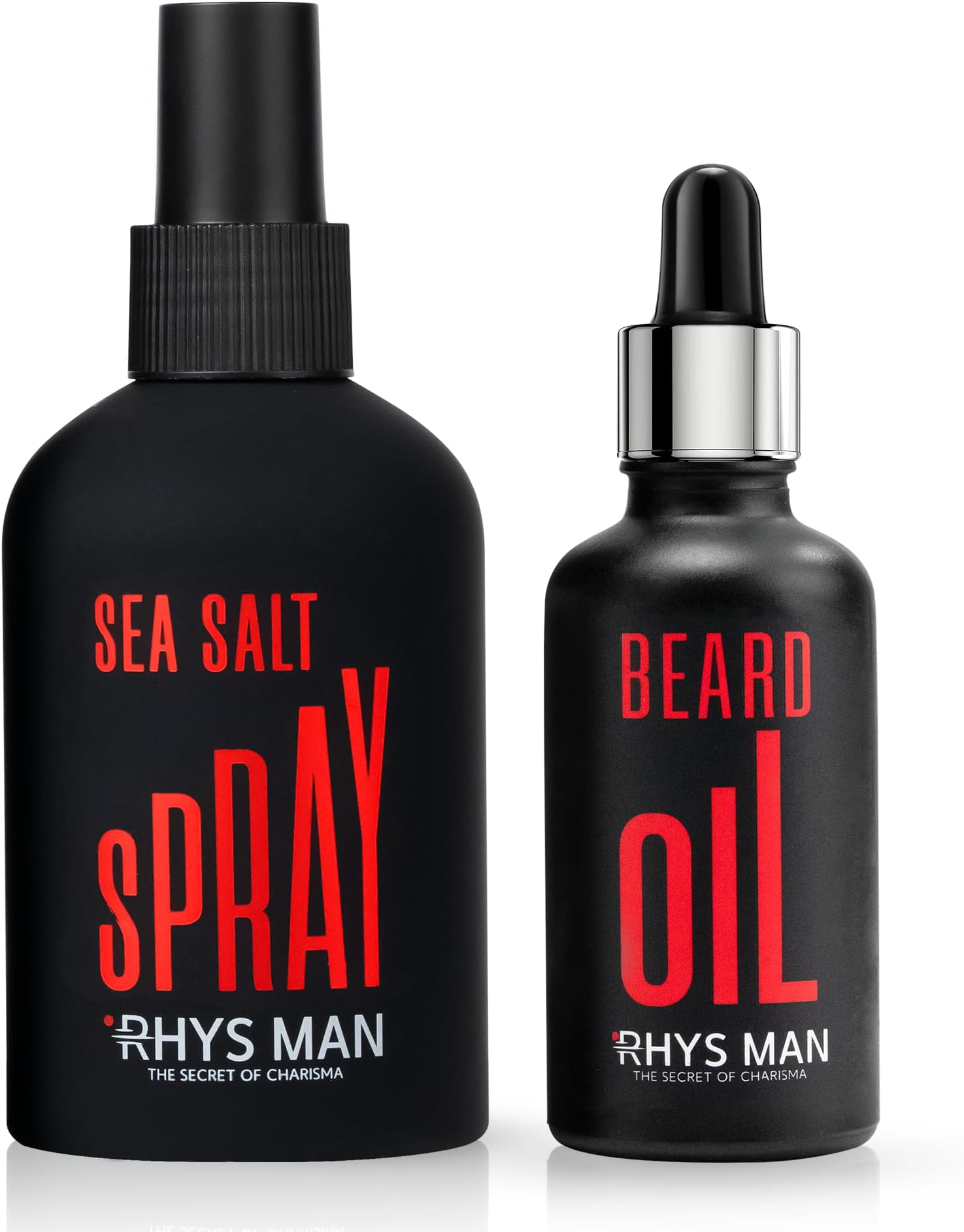 Sea Salt Spray and Beard Oil for Men Bundle – Texturizing Hair Spray for Volume with Multi-Use Grooming Oil for Beard and Hair – Lightweight Styling Set