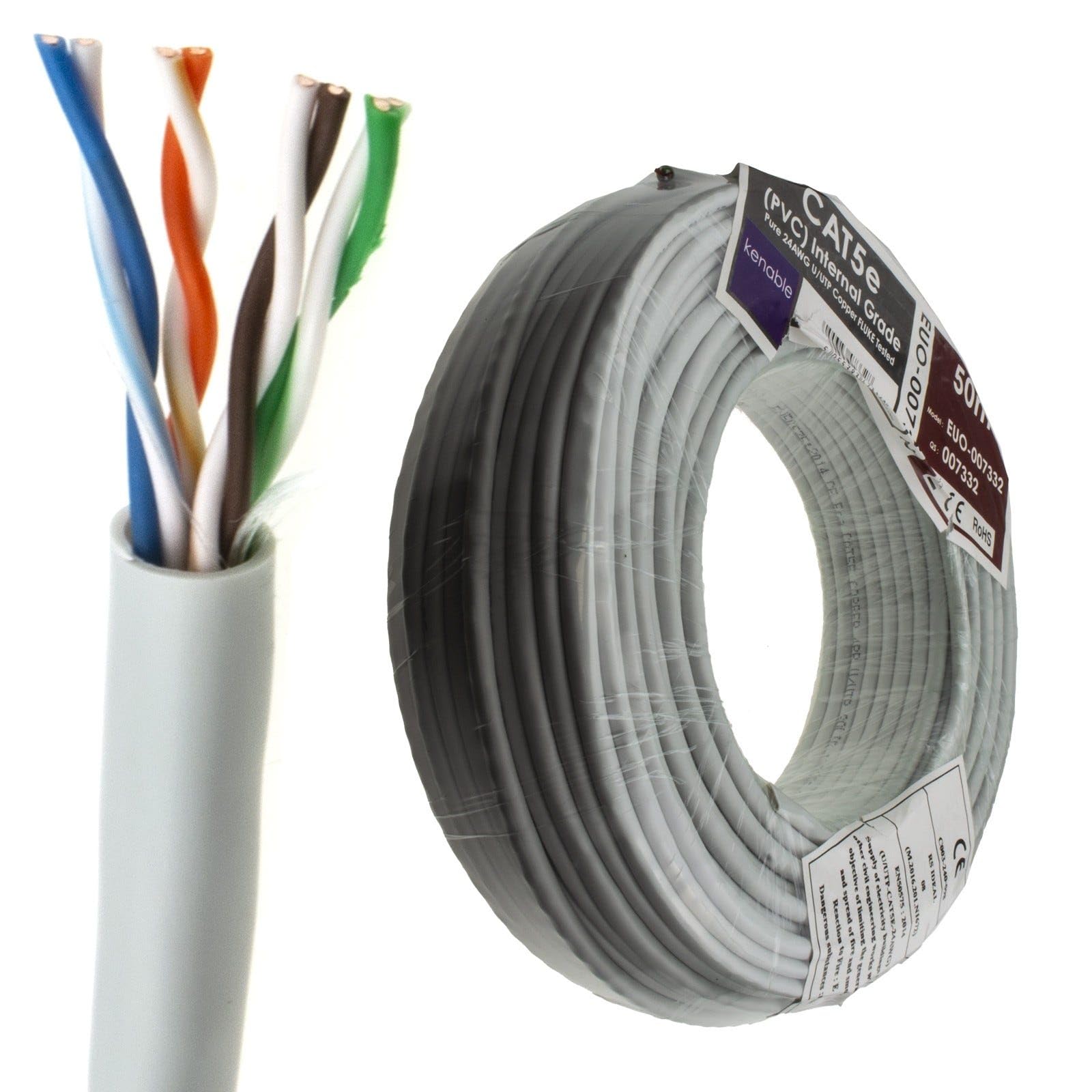 Cavo di rete Cat5e UTP Ethernet in rame massiccio bobina 24 AWG