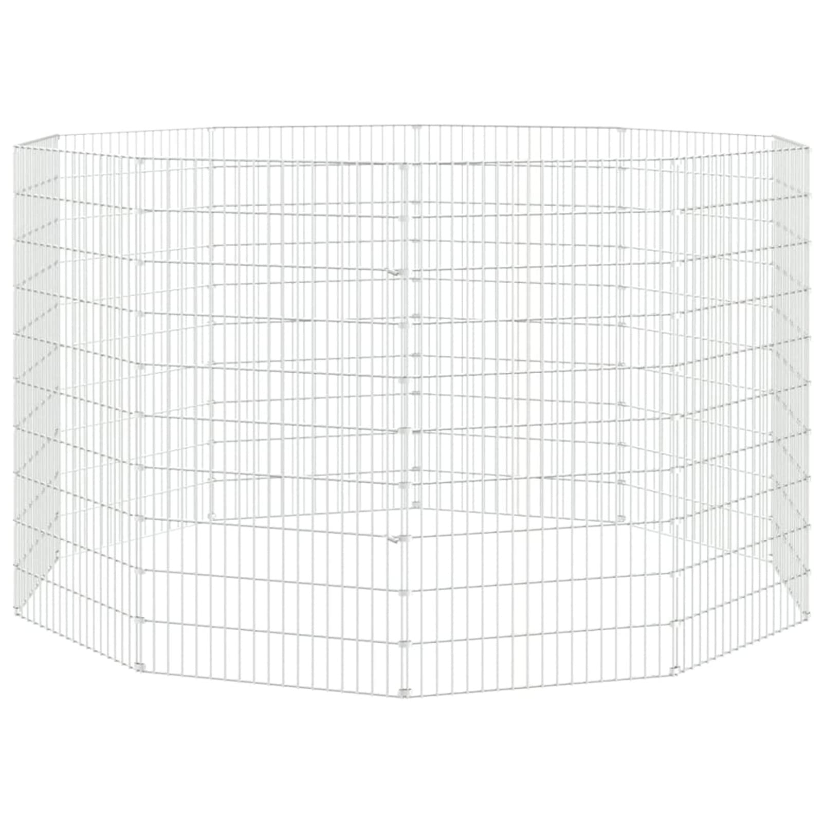 Homgoday Mobili Recinto per Animali Ruspante 10 Pannelli 54x100cm Ferro Zincato,