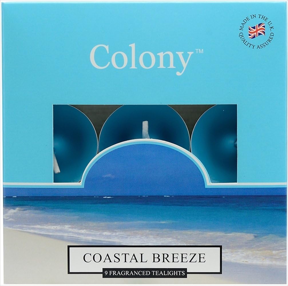 Amazon.co.jp ワックスリリカル(WAX LYRICAL) ティーライトキャンドル9個入/コースタルブリーズ ドラッグストア