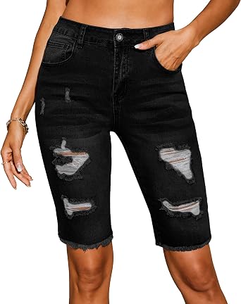 Bermuda Shorts Stretchy Jeans Shorts 