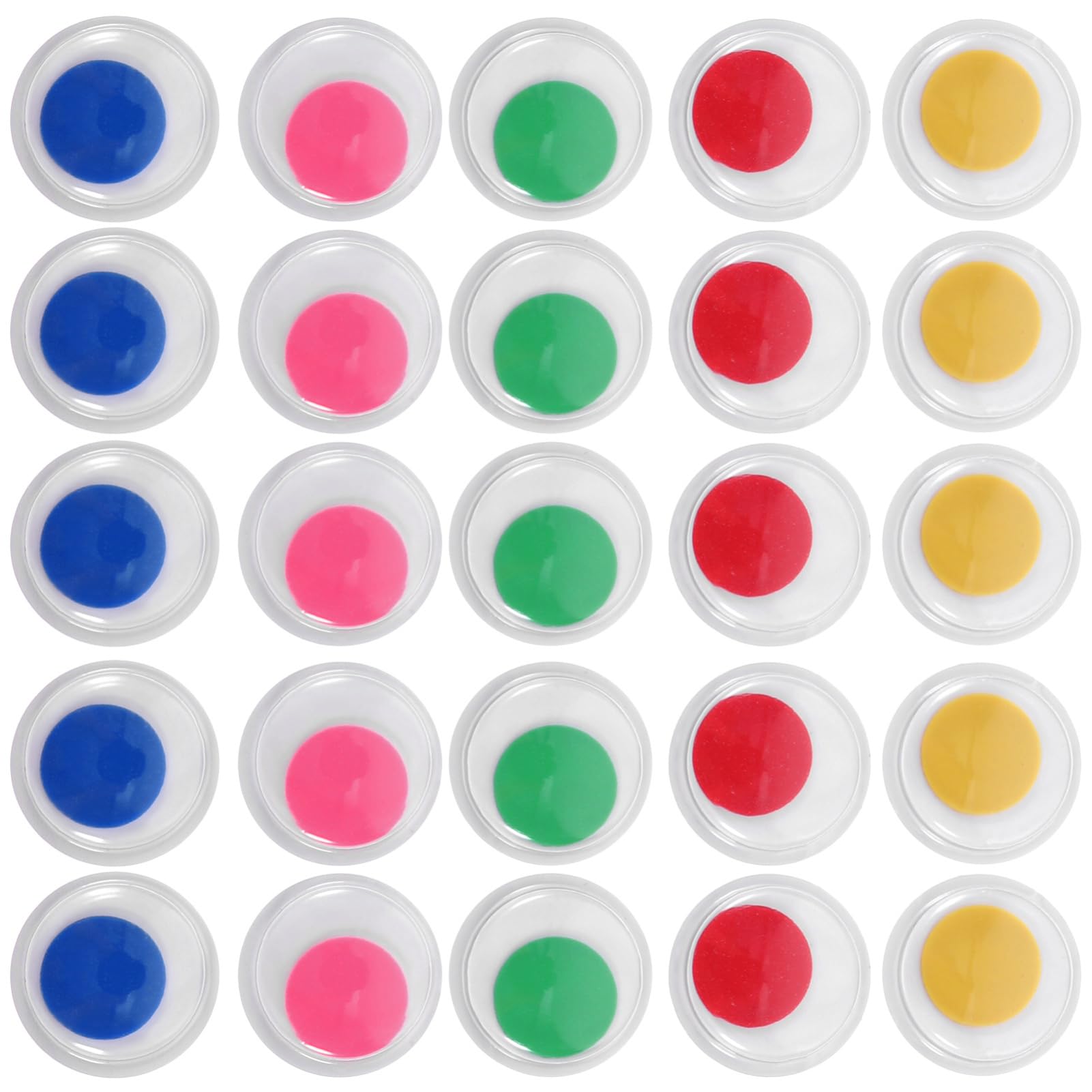 BELLIFFY Self-Adhesive Wiggle Eyes 100pcs Plastic Eyes Stickers for DIY Crafts Decals Boys and Decor Easy Install