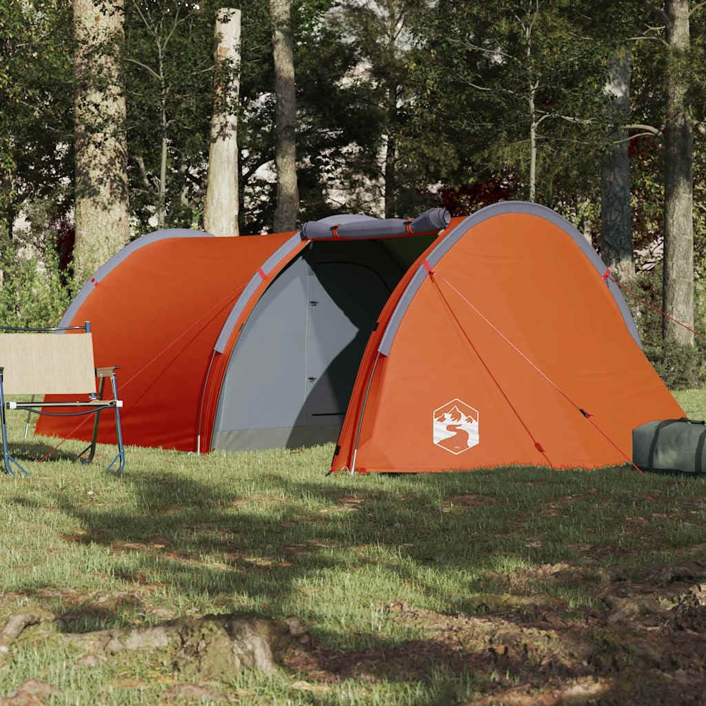 Genérico Tienda de campaña con túnel para 4 Personas Impermeable Naranja,Deportes,Actividades al Aire Libre,Camping y Senderismo,Tiendas de campaña-94396