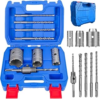 DEHUIWI 8PCS Masonry Hole Saw Kit, Concrete H...,