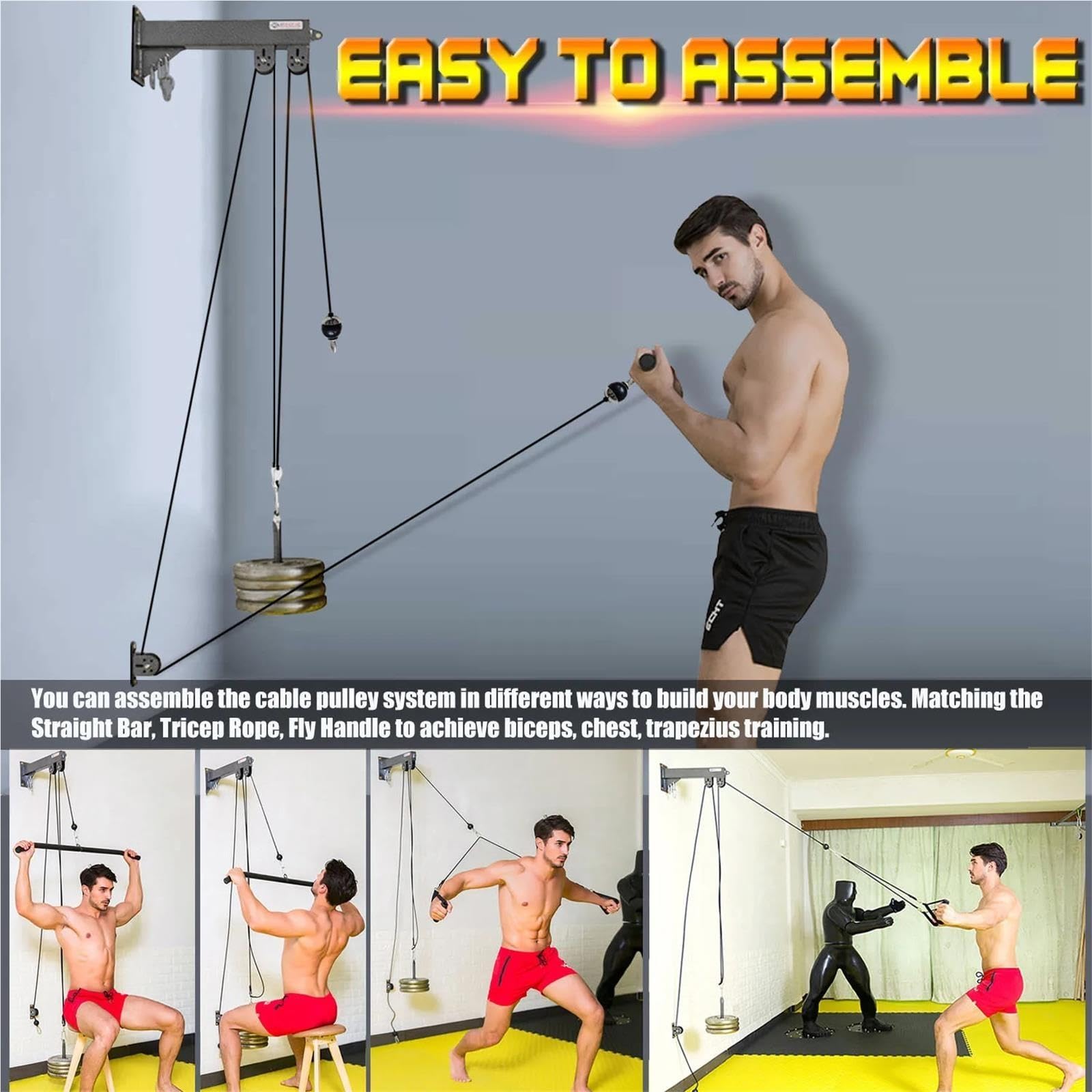 Sistema De Polea Montaje En Pared for Fitness
