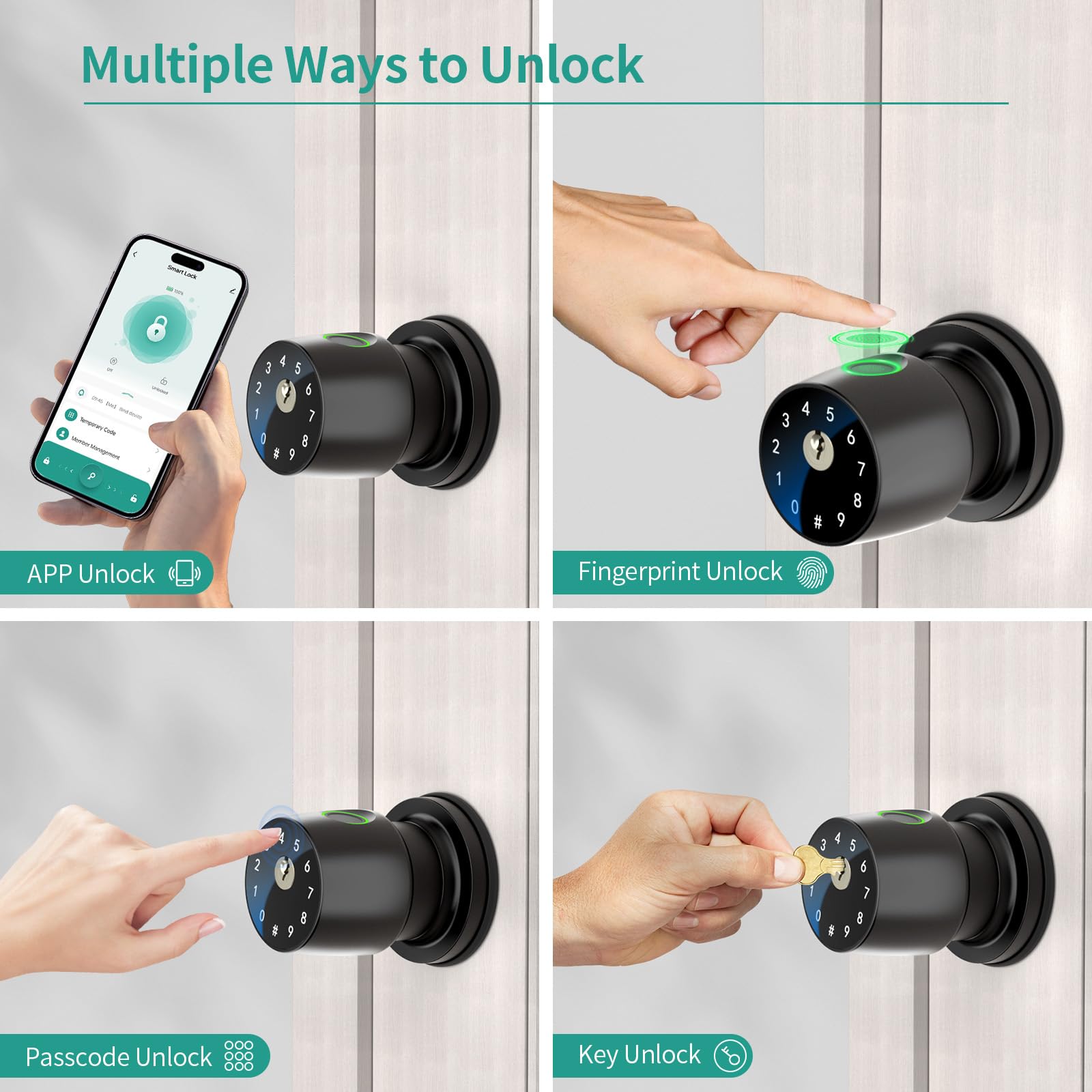 IRONZON Fingerprint Door Lock With Numeric Keypad - View #8