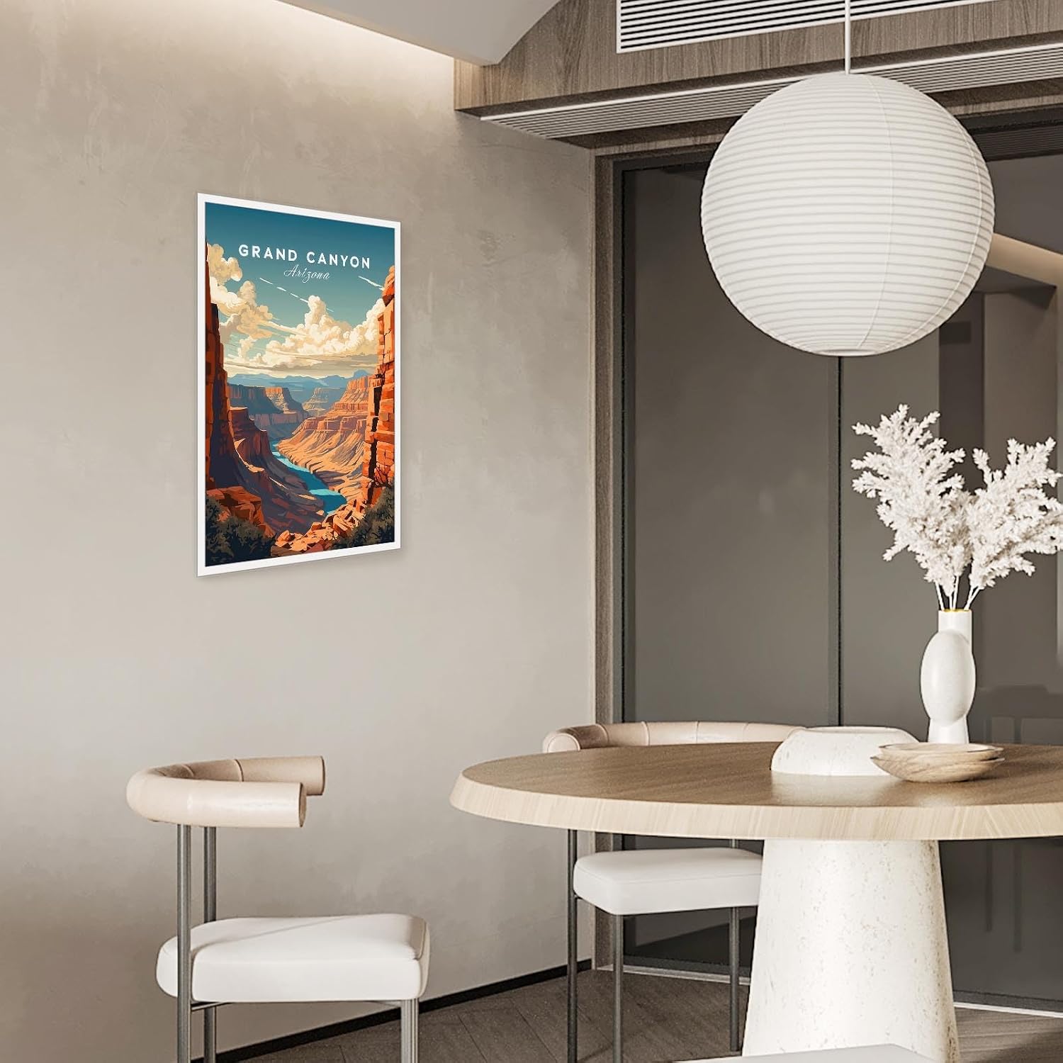Viokalt Vintage Arizona Scenery Wall Art Funky Usa City Landscape Canvas Posters Funky North America Grand Canyon Travel Prints Painting For Living Room Bedroom Wall Decor 12x16in Unframed