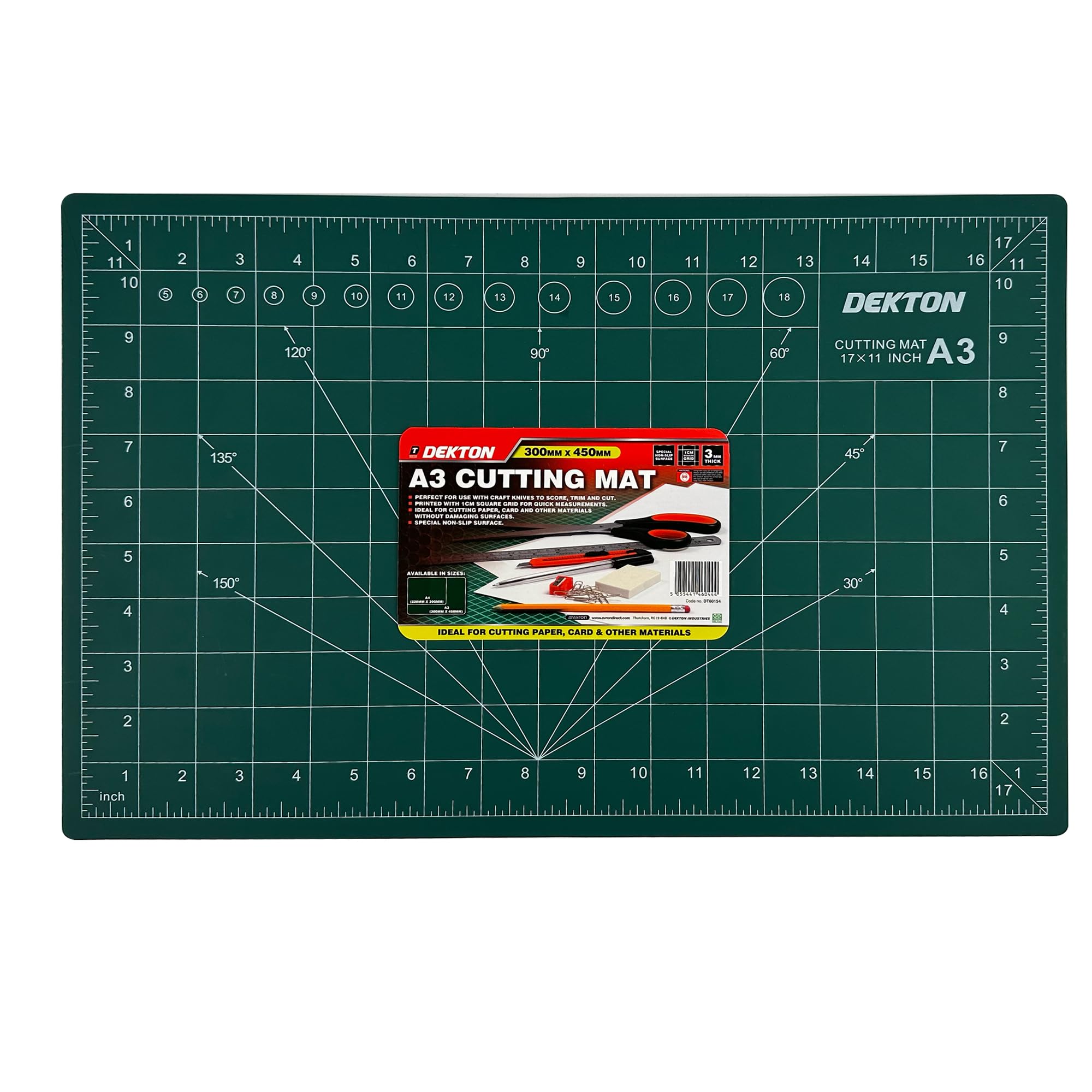 Dekton A3 Cutting Mat | Self-Healing Design for Precision Cutting | Ideal for Crafts, Sewing, and DIY Projects | Durable Surface with Measurement Grids | Protects Work Surface from Damage