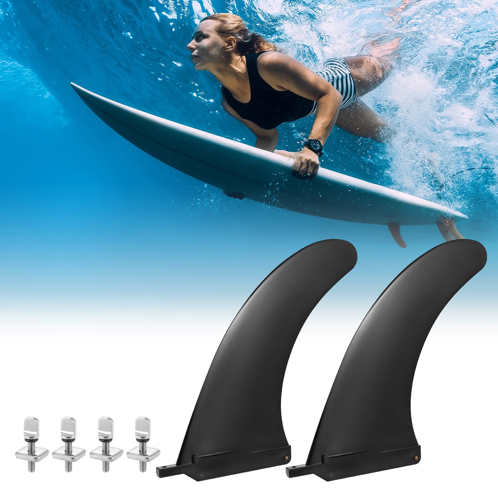Ailerons De Surf Slice S5 Ultra Light Hex Core – Compatible FCS, Cœur Hexagonal 8mm – Pour Beach Breaks, Surfeurs Moyens