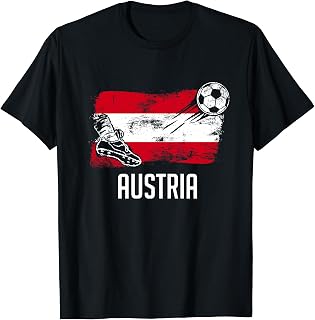 Austria Flag Jersey Austrian Soccer Team Austrian T-Shirt