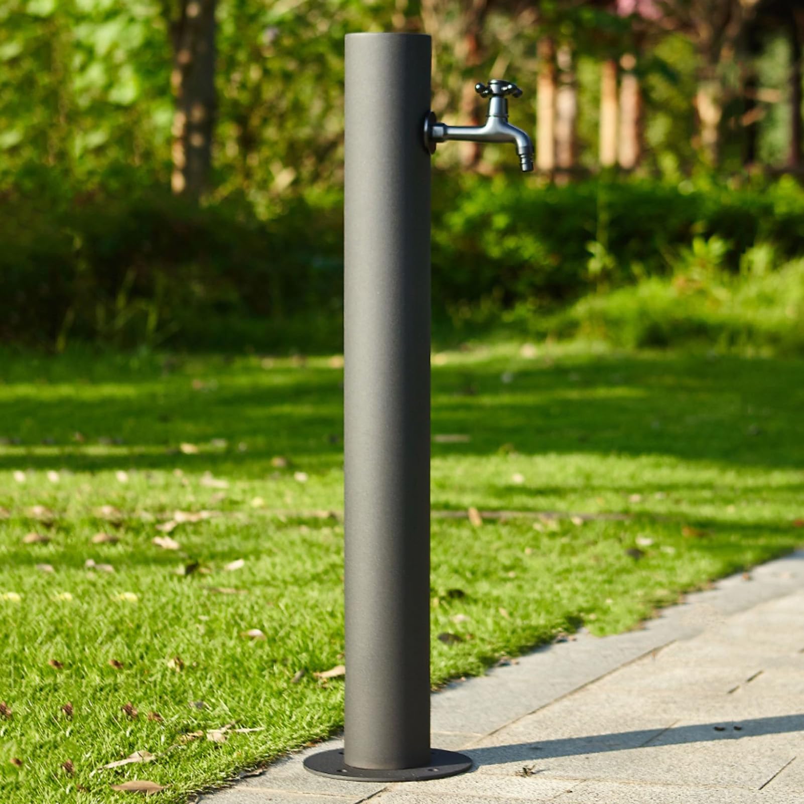 ZYCHSJXA Stainless Steel Vertical Garden Water Column with Hose Stand Outdoor Faucet for Irrigation & Fountain Antifreeze Floor Mount Tap Use