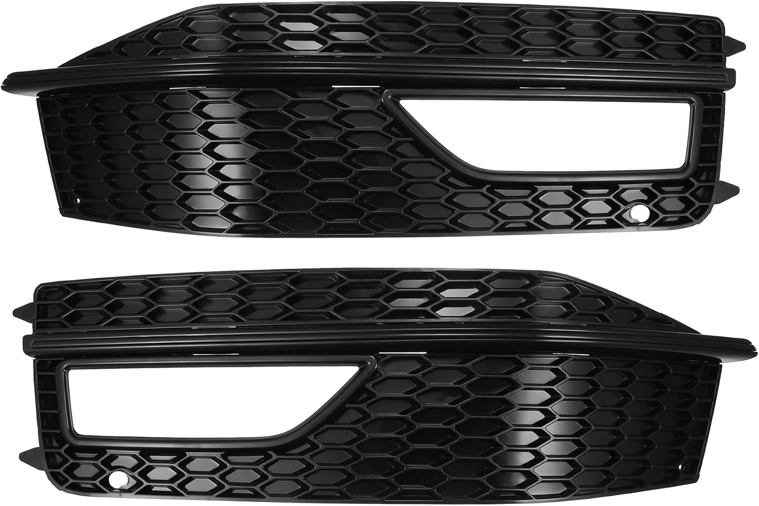 X AUTOHAUX Pair Front Fog Light Grille Bumper Grill Cover for Audi A4 S4 S-line 2013-2015 8K0807681L 8K0807682M Black