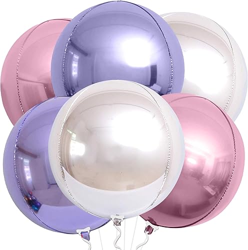 Vista 41 de KatchOn, Globos Azules Metálicos de Mylar - Grandes de 22 Pulgadas, Paquete de 6 Globos Redondos Azul Arándano para Decoraciones de Fiesta Azul