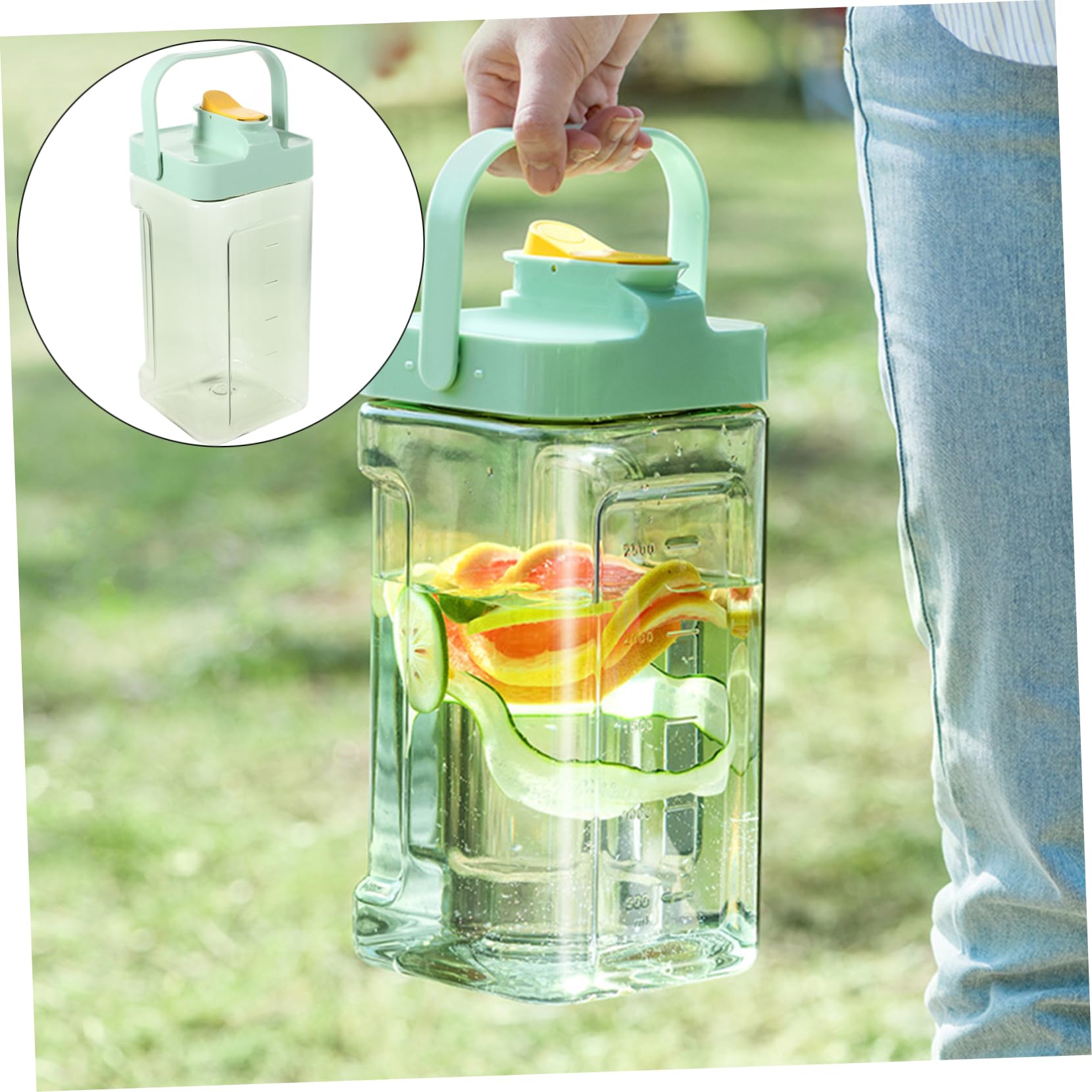 VOSAREA Reusable Cold Kettle with Faucet Capacity Beverage Dispenser for Parties Home Outdoor Use Safe Material Cold Water Pitcher with Spigot for Refreshing Juices