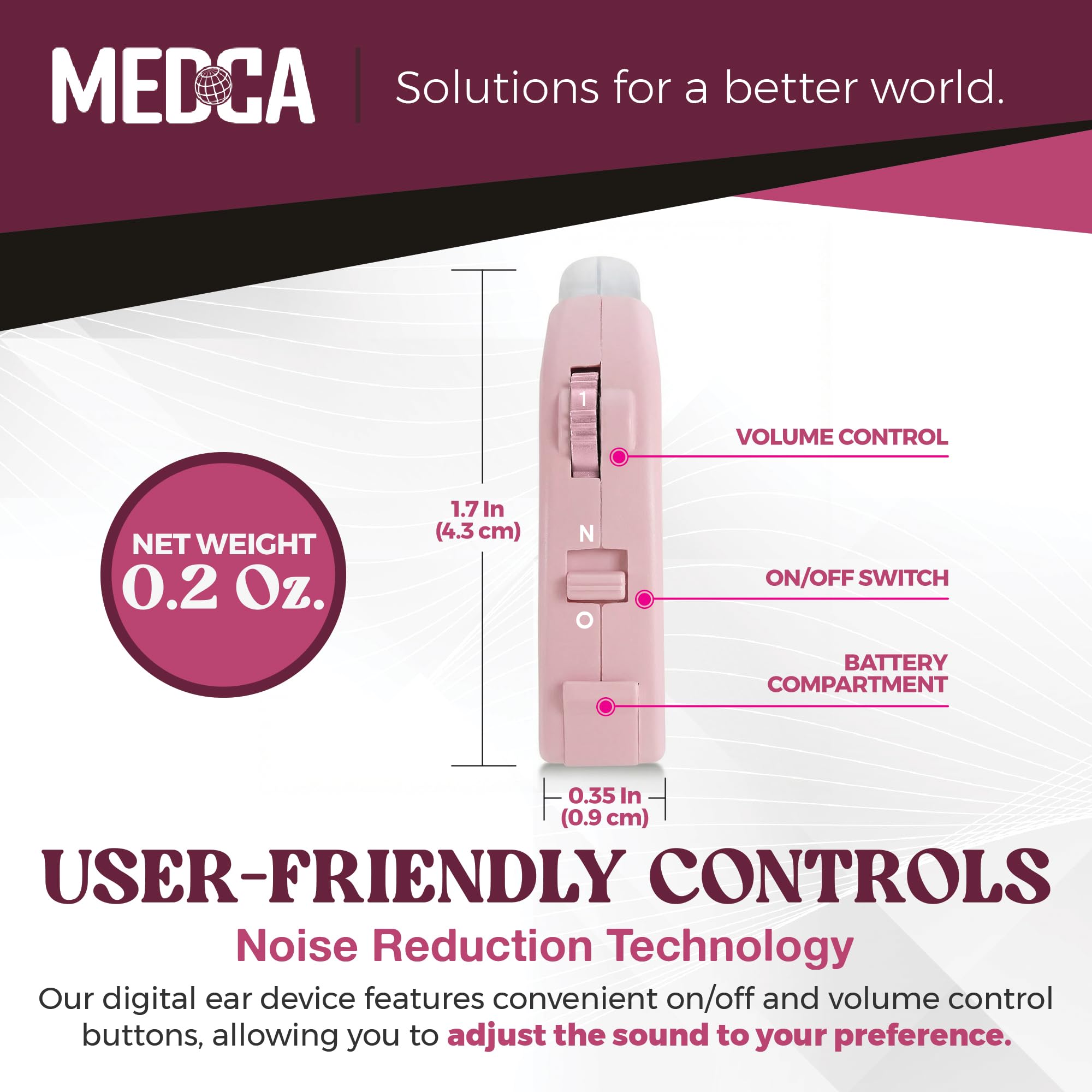 MEDca Juego de 2 mejores pares pequeños y discretos (rosa)