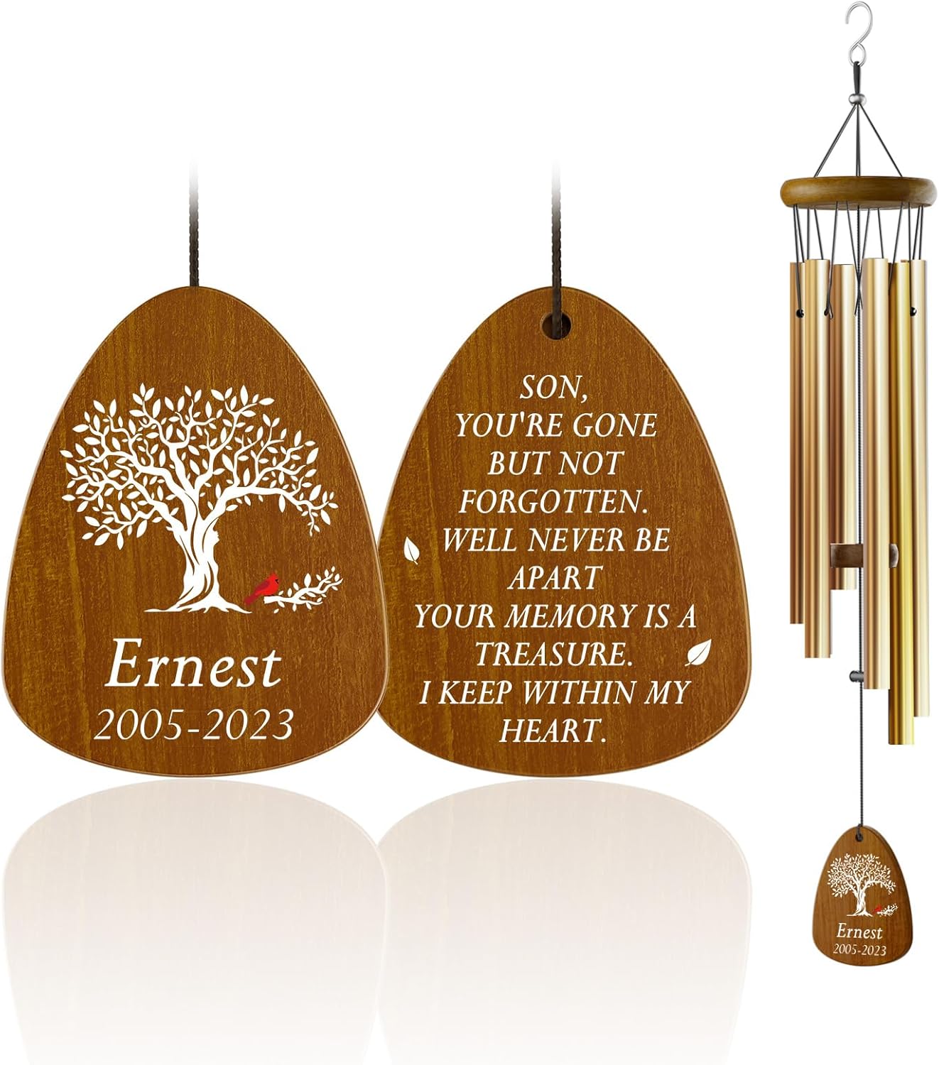 Bemaystar Personalized Memorial Wind Chimes Memorial Gifts