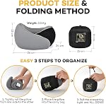 360° Support Memory Foam Travel Neck Support Pillow for Car and Airplane Sleeping; Ergonomic Pillow for Neck Pain Relief and Comfort; Airplane Neck Pillow for Traveling on Long Flight (Gray)