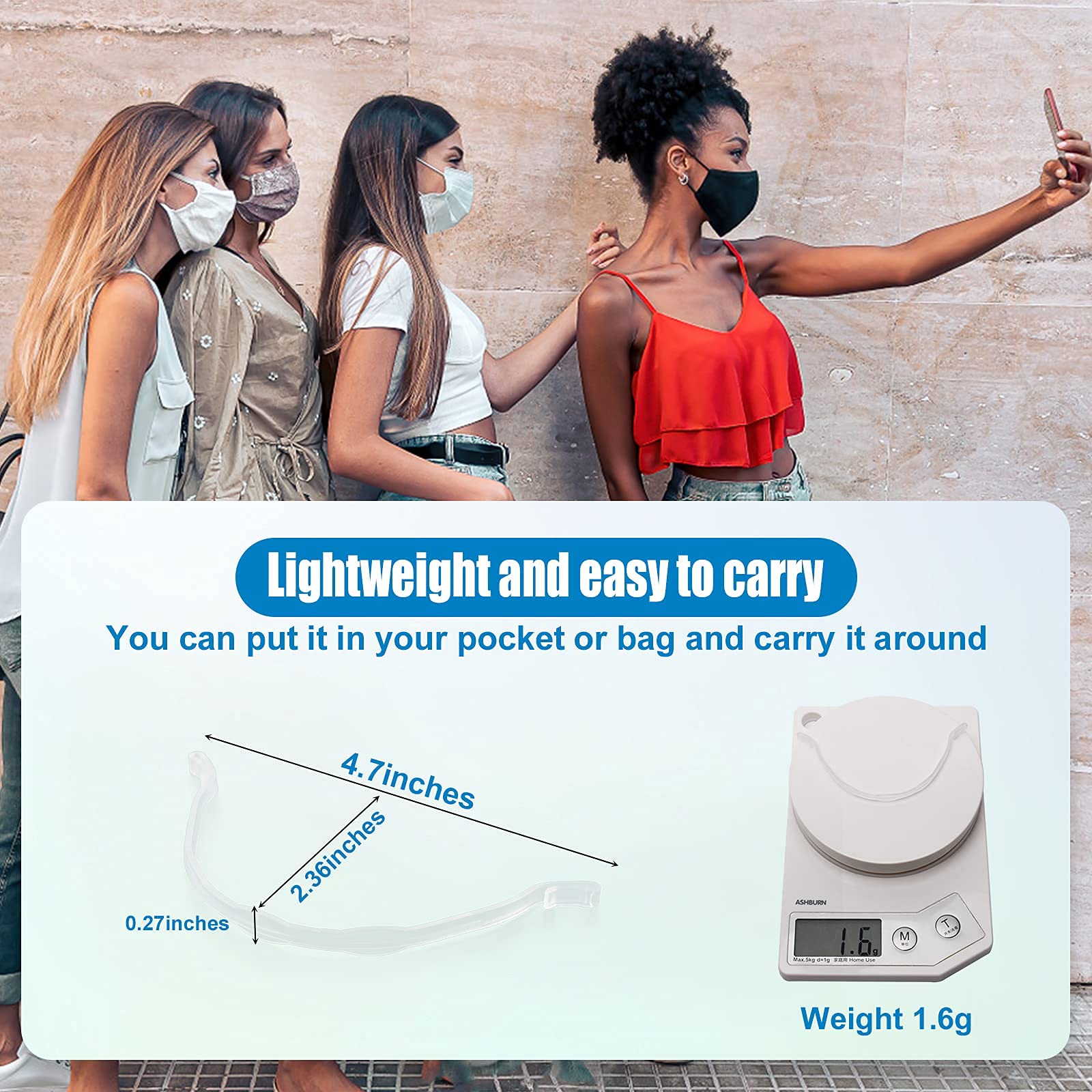 Mask Inserts For Breathing Room (12Pcs) TOOVREN Upgraded 3d Face Mask Bracket, Mask Guards For