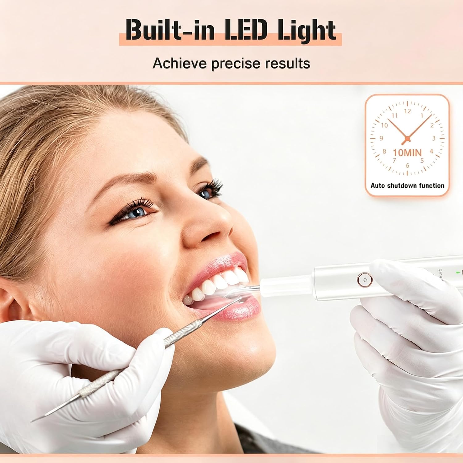 Plaque Remover for Teeth, Electric Tartar Remover for Teeth with LED Light,4 Modes Rechargeable thumbnail