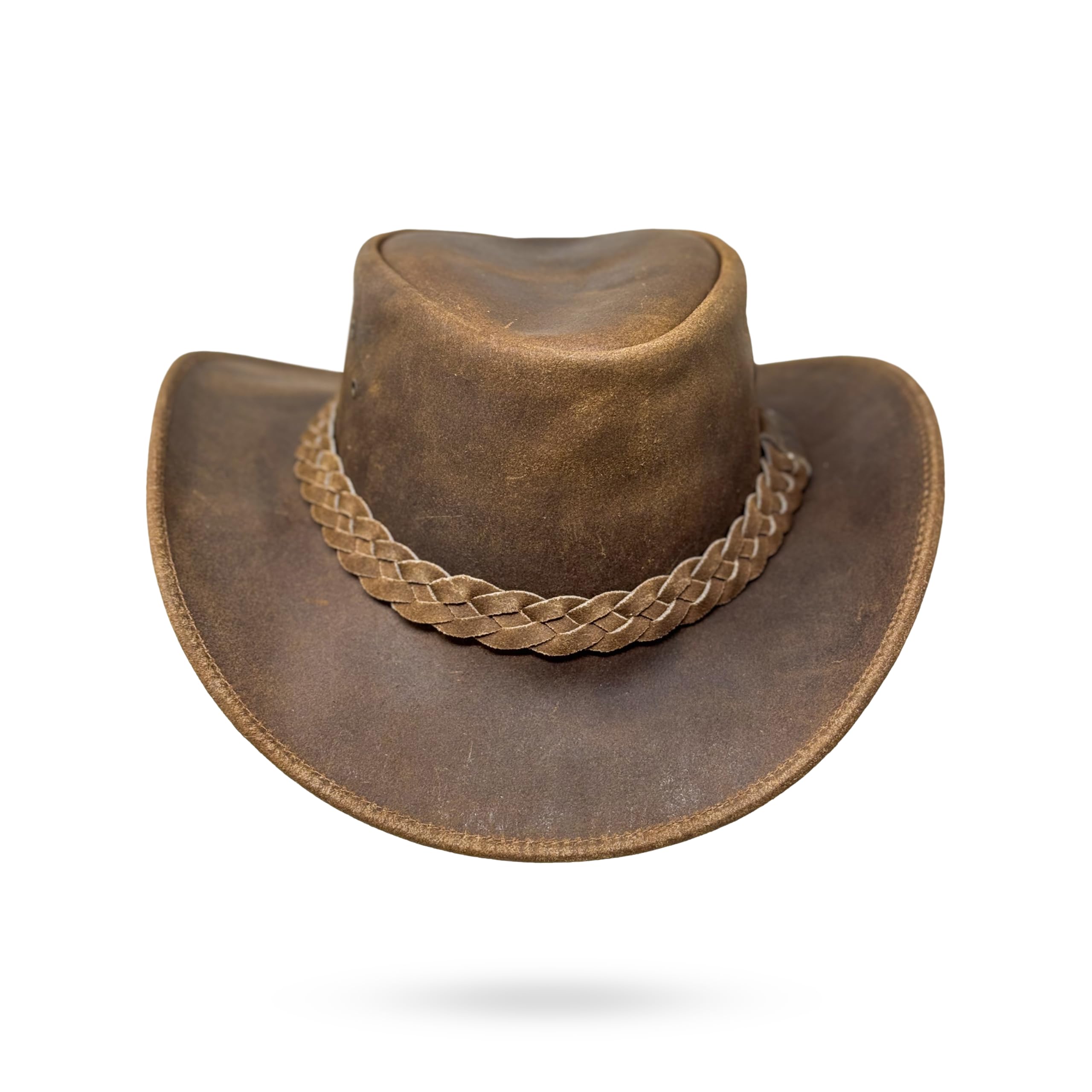 Lederhut Western Cowboy – Outdoor Hut Reiten, Wandern & Abenteuer Crazy Trail
