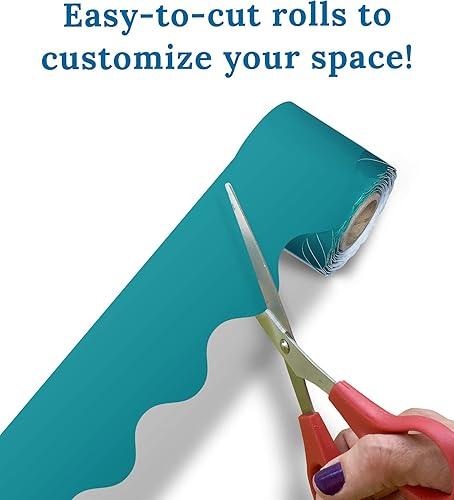 Miniatura 4 de Carson Dellosa - Bordes festoneados de 36 pies para tablón de anuncios, tablero blanco, tablero de corcho, casillero y decoración de aula, borde de