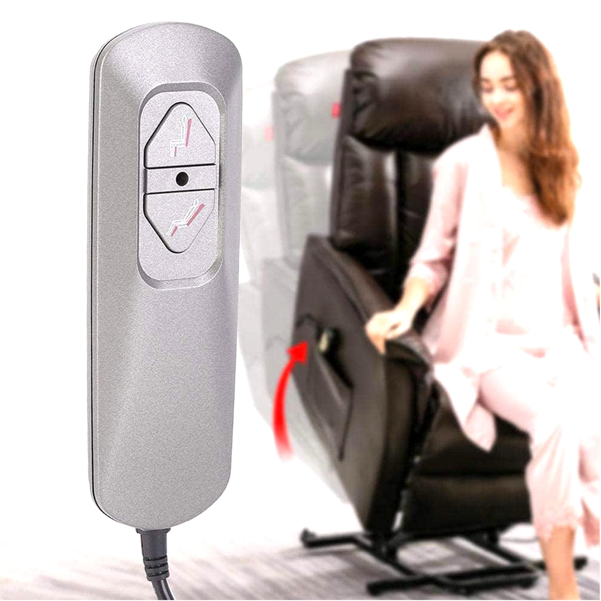 Interruttore reclinabile, pulsante su e giù, spina diritta a 5 pin, controllo manuale del divano elettrico invece del telecomando elettrico per alzare la sedia, adatto per divano Okin Limoss