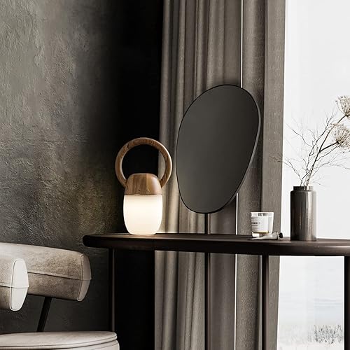 Miniatura 6 de JLBMXY&LS Lámpara de noche de madera con control táctil, lámpara de mesa de noche regulable con lámpara de escritorio USB C para dormitorio, sala de