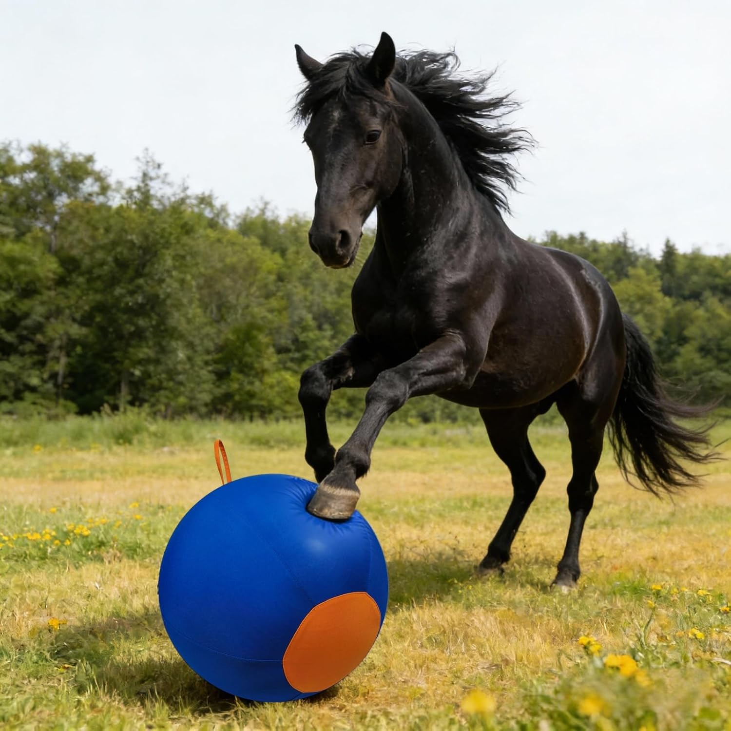 Bsklri Herding Ball, Complete Tear-Resistant Herding Ball for Dogs, Inflatable Interactive Pet Training Play Balls, Tough Chew-Resistant Outdoor Exercise Gear for Large Breeds & Horses (B)