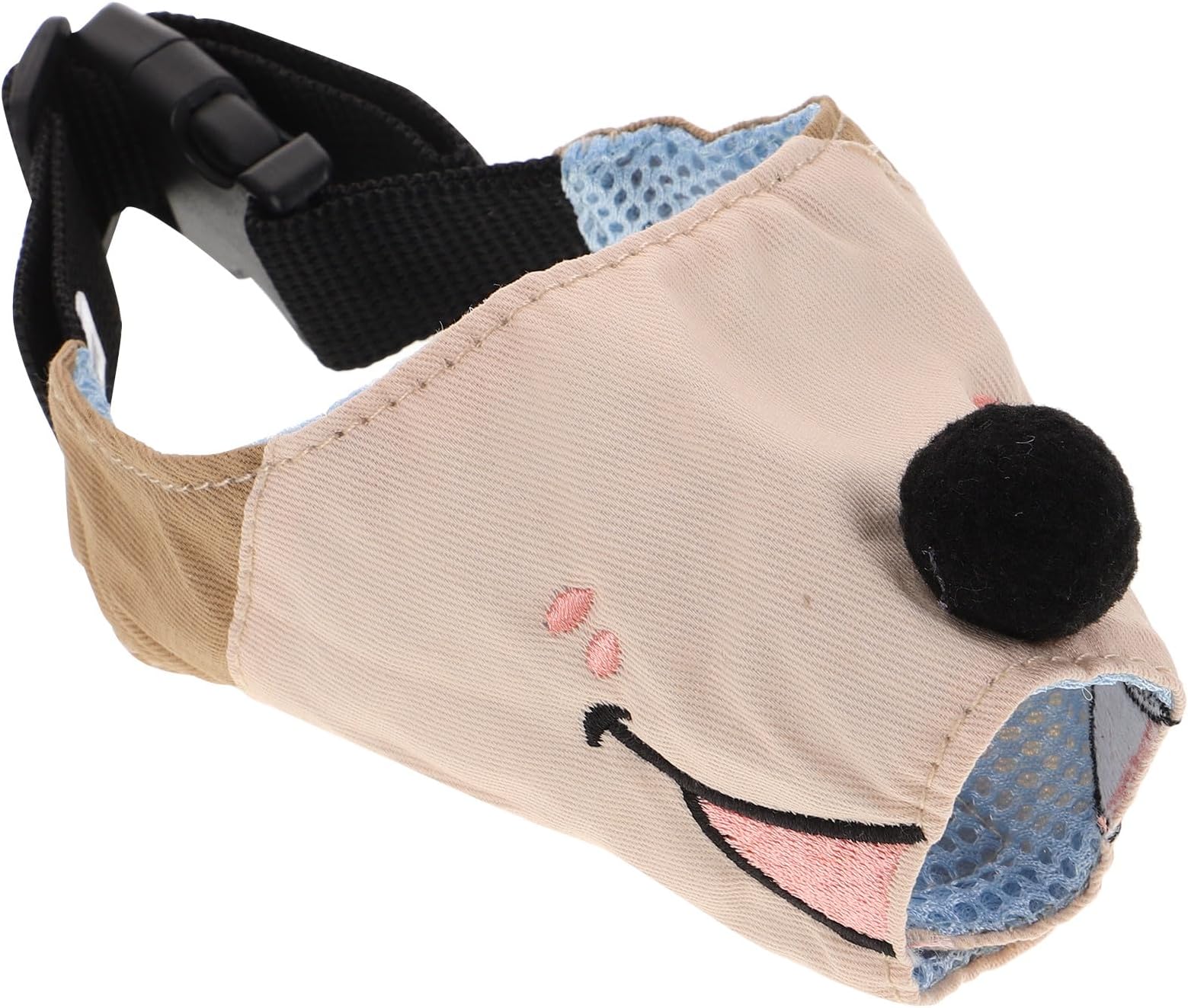 Kisangel Dog Muzzle Small Dog Mouth Cover Cloth Muzzle Prevent Barking Biting Puppy Walking Mask Breathable Soft for Training and Safety