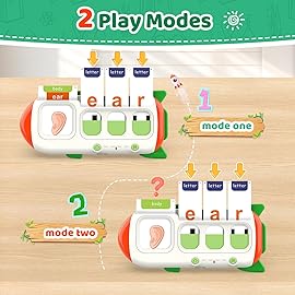 QuTZ Talking Flash Cards - CVC Word Spelling Games, Preschool Learning Activities Learning Toy, 107 Words Letter Matching Games, ABC Alphabet Flash Cards, Educational Toy for Toddler 3 4 5 6 Year Old