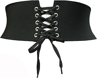 rubber-stretch black belt for woman