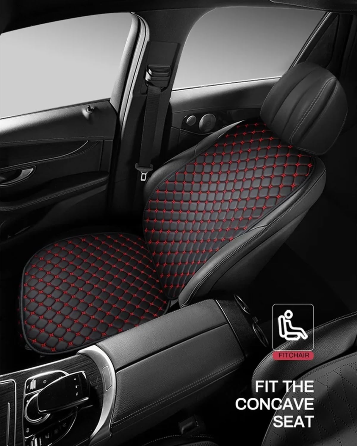 Cojín De Asiento Para Coche - Funda De Cuero PU Minimalista, Universal, Resistente Al Desgaste, Para Todas Las Estaciones