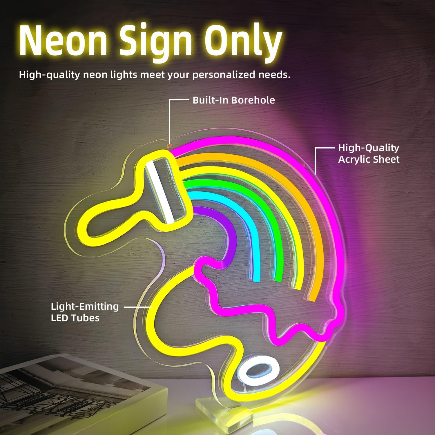 Art Neon Sign Dimmable Classroom Neon Light for Wall Decor Paint Light Up Sign for Classroom Colorful LED Light Sign Wall Decor Back to School Gifts for Teacher Students - Image 4