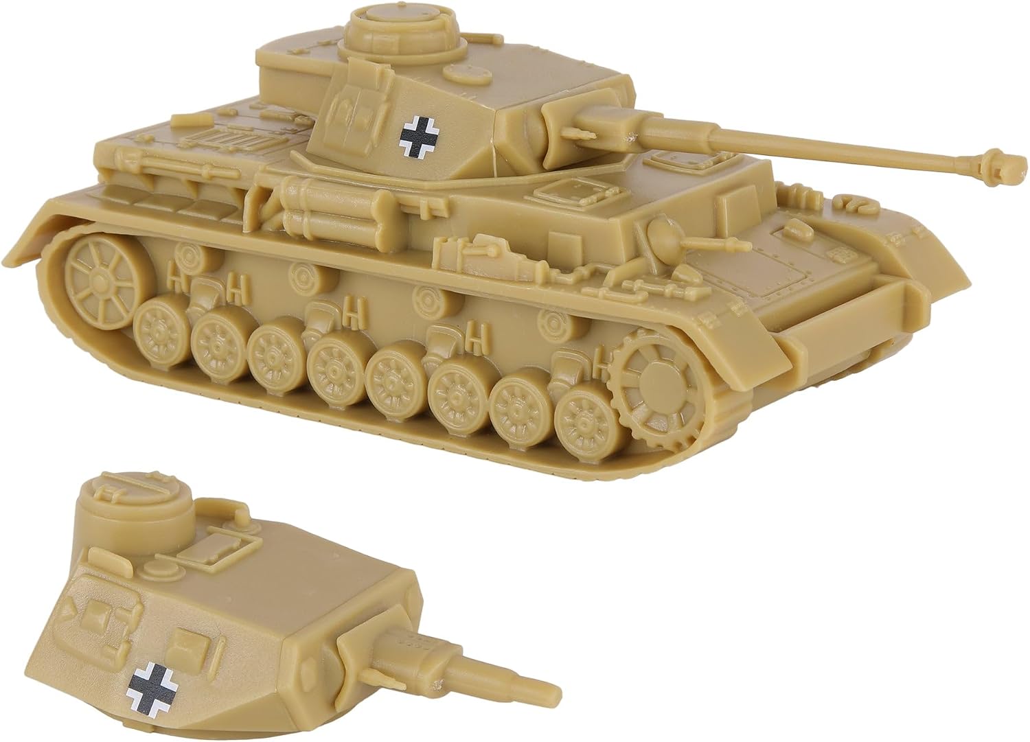 BMC CTS WW2 German Panzer IV Tank - Dark Gray 1:38 Plastic Army Military Vehicle