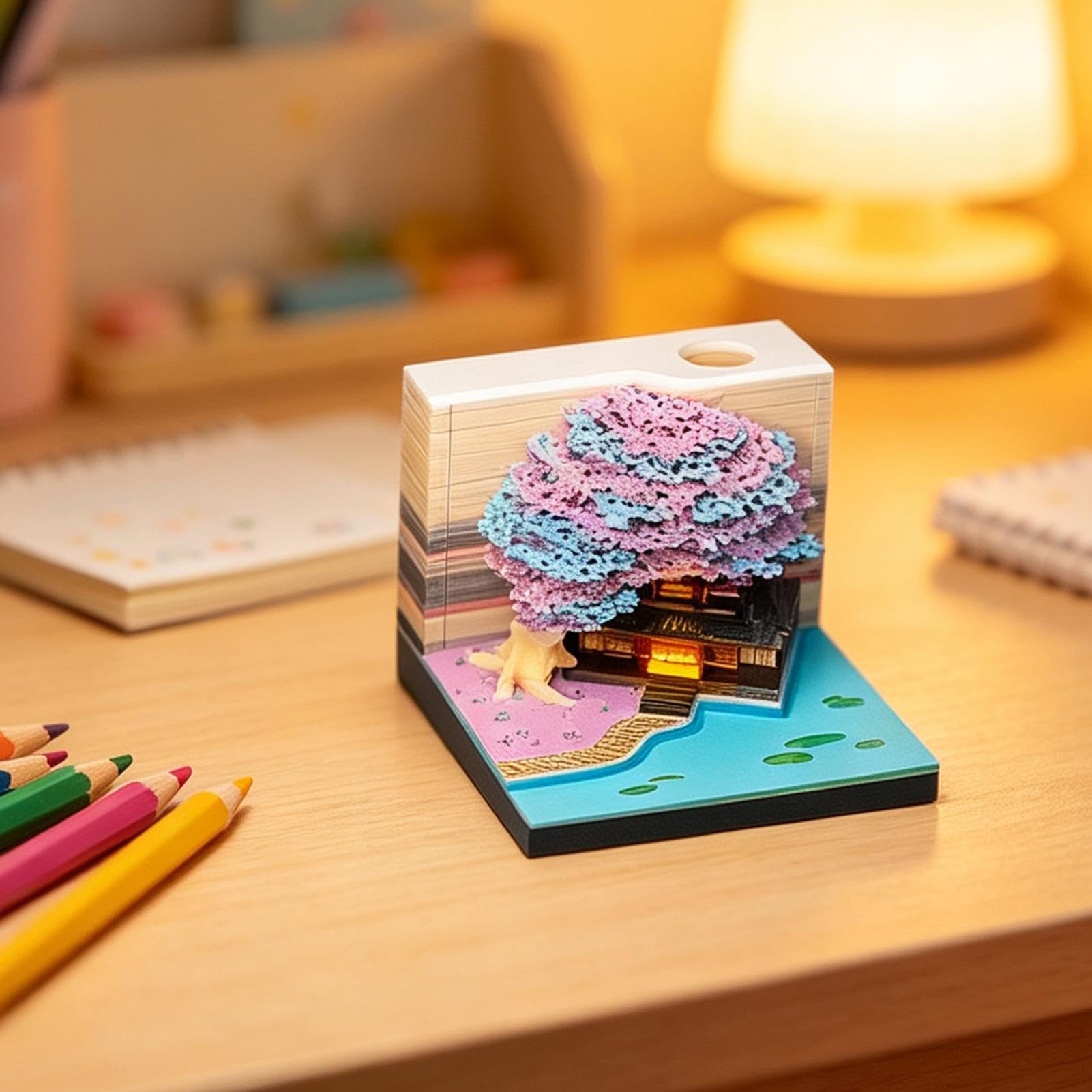 3D Kalender 2027 3D Schreibtisch Zeitmesser Schnitzerei Notiz-Block | Zeitmesser-Kalender Schreibtisch Dekoration Für Bücherregal, Homeoffice, Schule, Studentenwohnheim, Wohnung, Schlafzimmer,