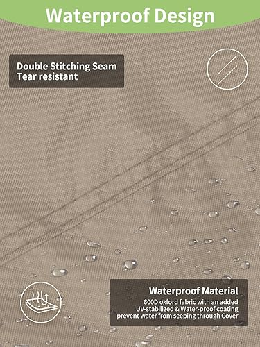 Miniatura 4 de Square Hot Tub Cover, Waterproof Hot Tub Cover Protector, Hot Tub Cover Replacement, Outdoor SPA Covers for Hot Tub, Windproof, UV Protection (85 x