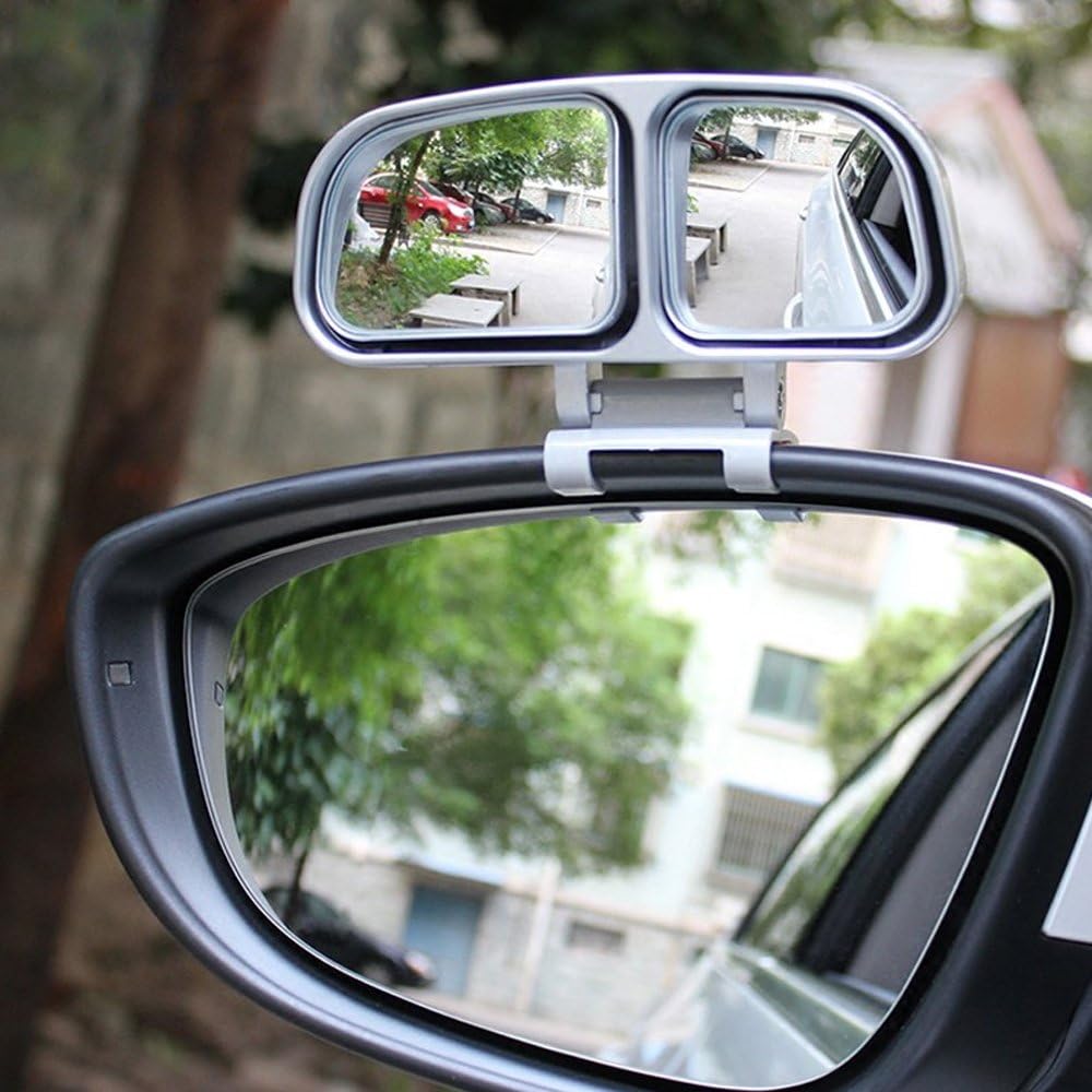 Blind Spot Mirror, BODECIN Can be Adjustable or Fixed Installed Car Mirror for Blind Side/Door Mirrors, Universal Rear Side 360° Wide Angle View Mirrors for Vehicle SUV Truck (Left + Right)