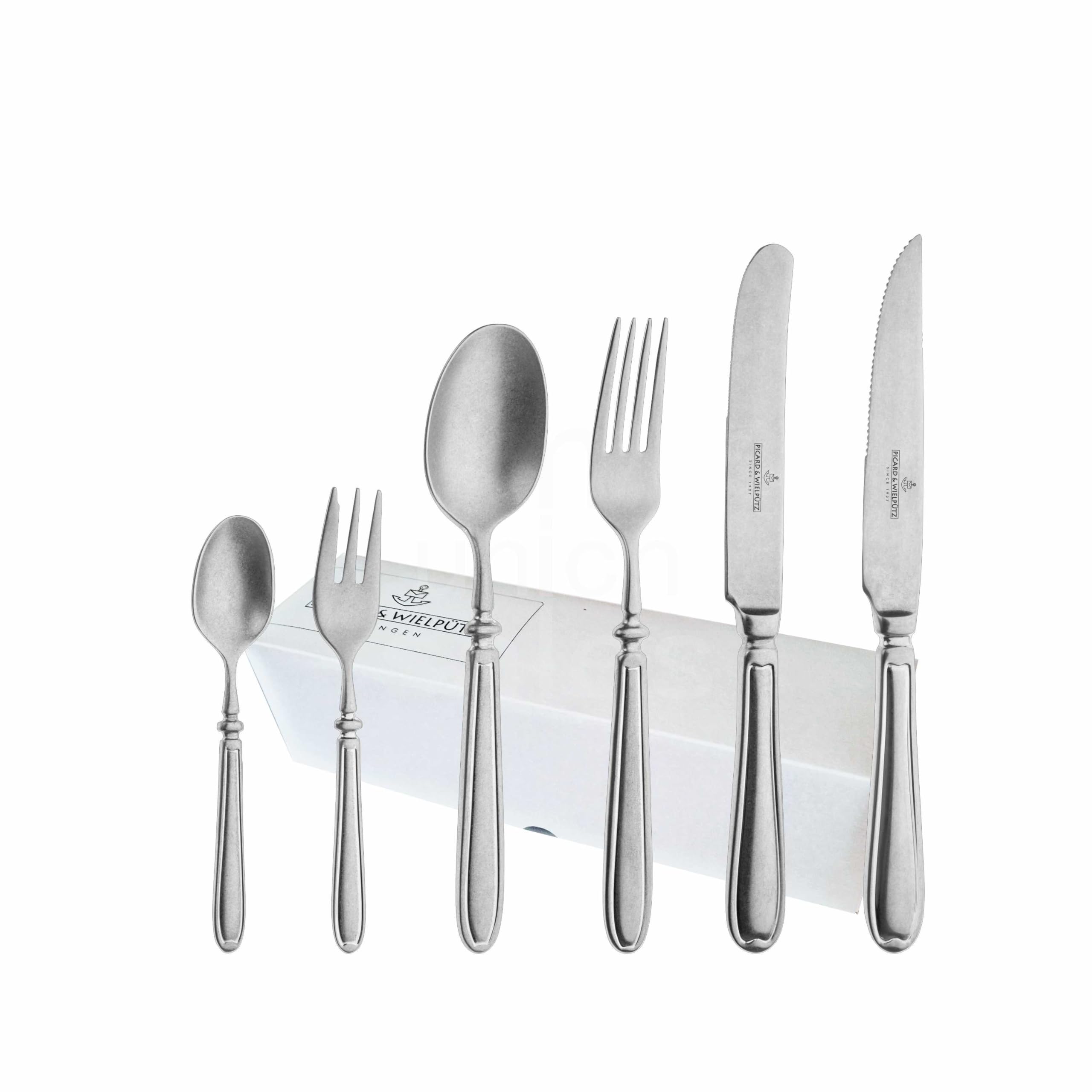 Picard & Wielpütz - Besteckset 60teilig - Serie Landhaus vintage matt - Edelstahl - mattiert - spülmaschinenfest