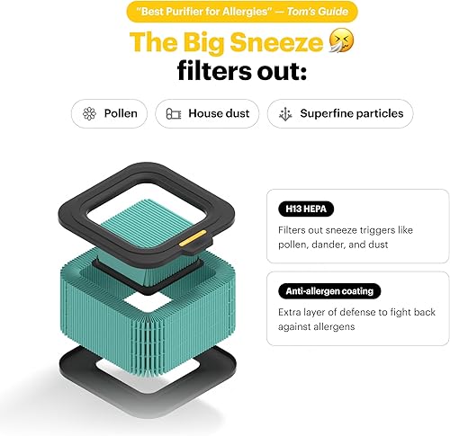 Miniatura 5 de Mila Air 3 Smart Home - Purificador de aire para el hogar con filtro de repuesto HEPA Big Sneeze H13 para alergias, elimina el polvo, el polen, la