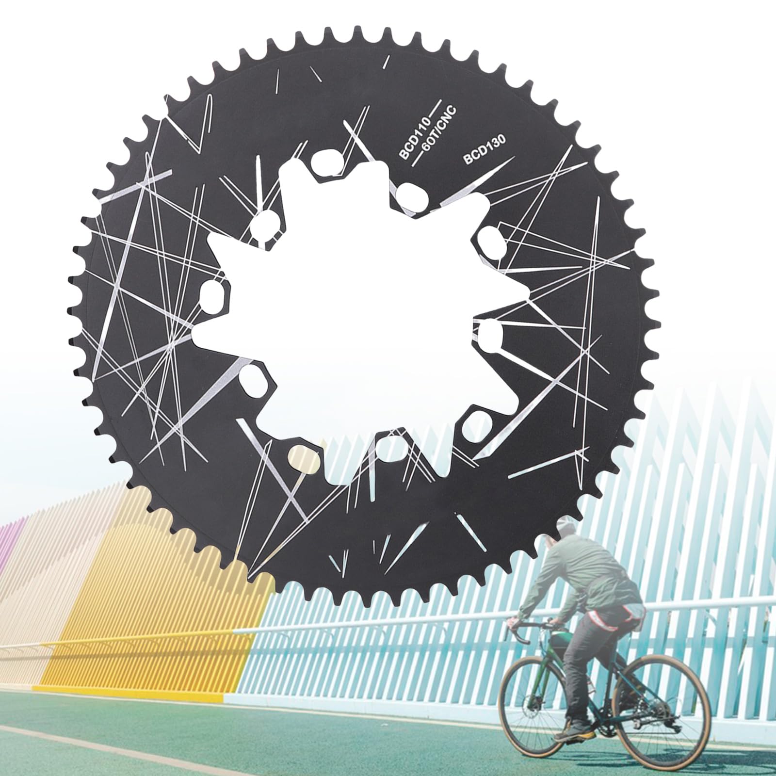 Plateau De Vélo 110 BCD – Montage Direct – 50T à 60T – Alliage Alu – Neuf