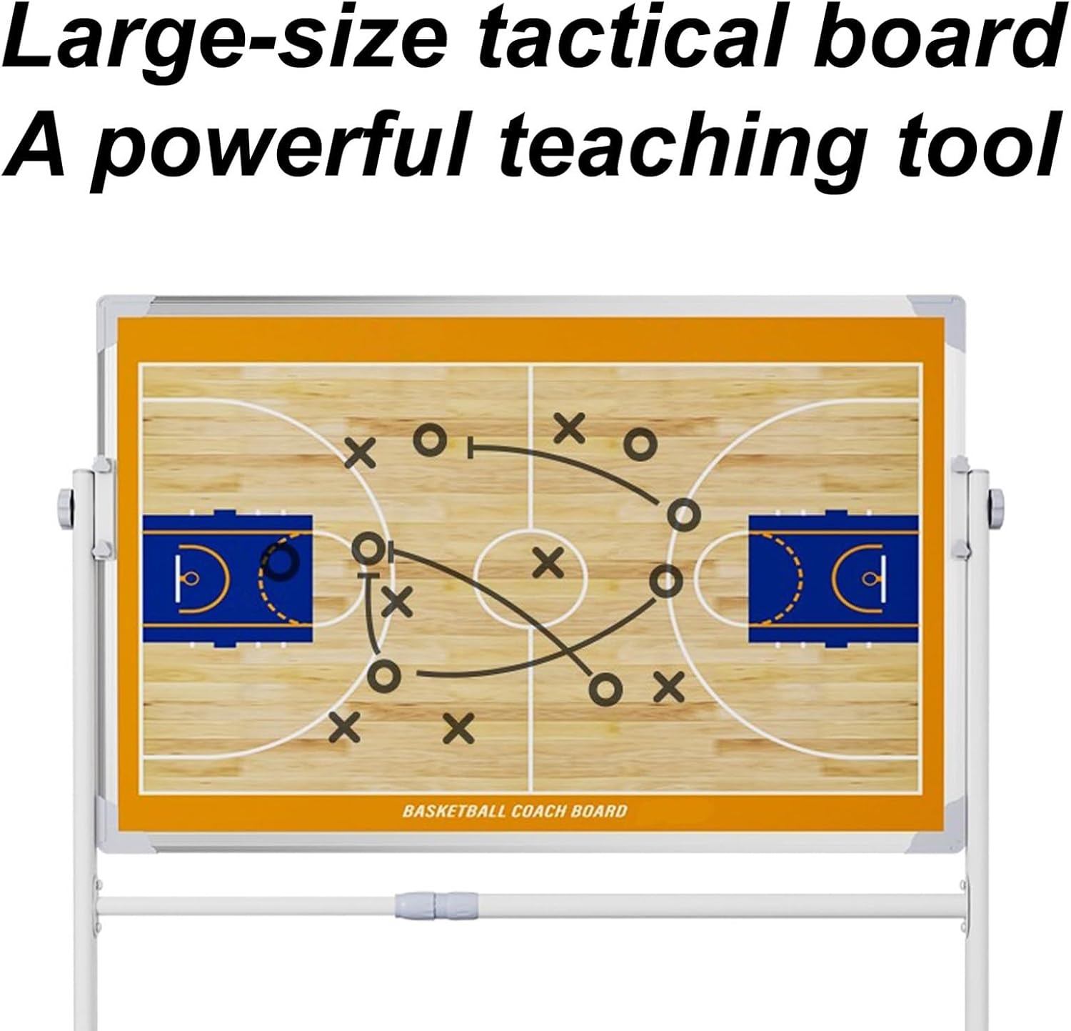 Magnetic Basketball Coaching Board, Soccer Tactics Clipboard, with Movable Stand, Can Rotate 360°, Sturdy Material, Horizontal and Vertical Dual-use