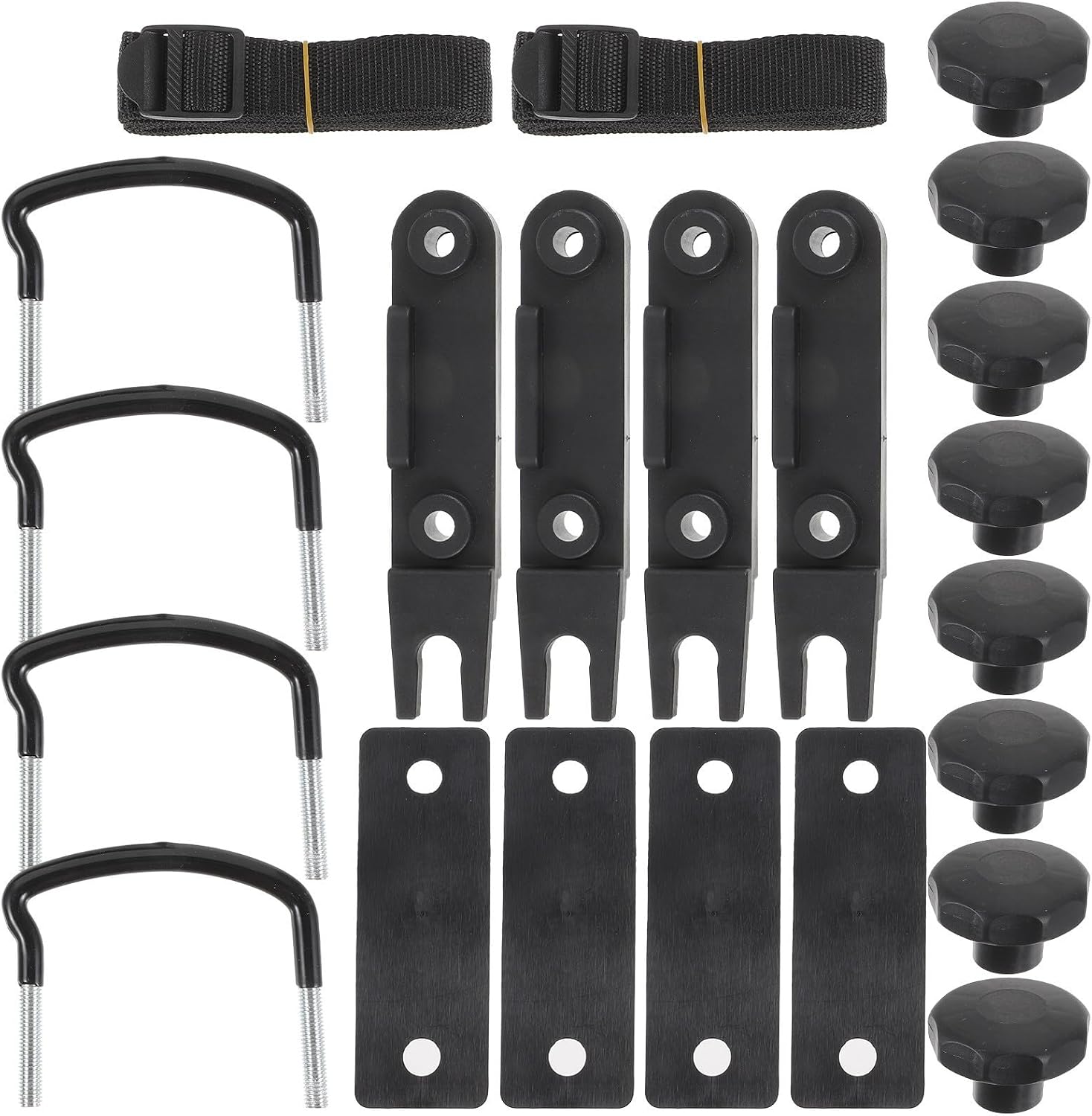 LIFKOME Roof Rack Mounting Bracket Accessory U Bracket Cargo Carrier Rack Bolt Lightweight Metal and Plastic Construction for Car Storage Applications