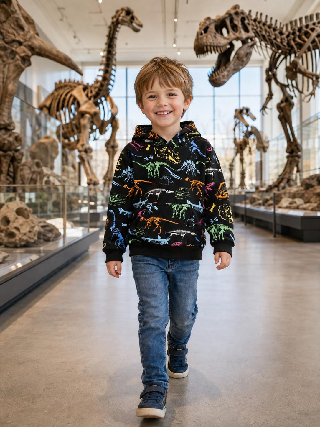 Toddler Boys Hoodie Kids Winter Warm Sweater with Pocket Sweatshirt Tops