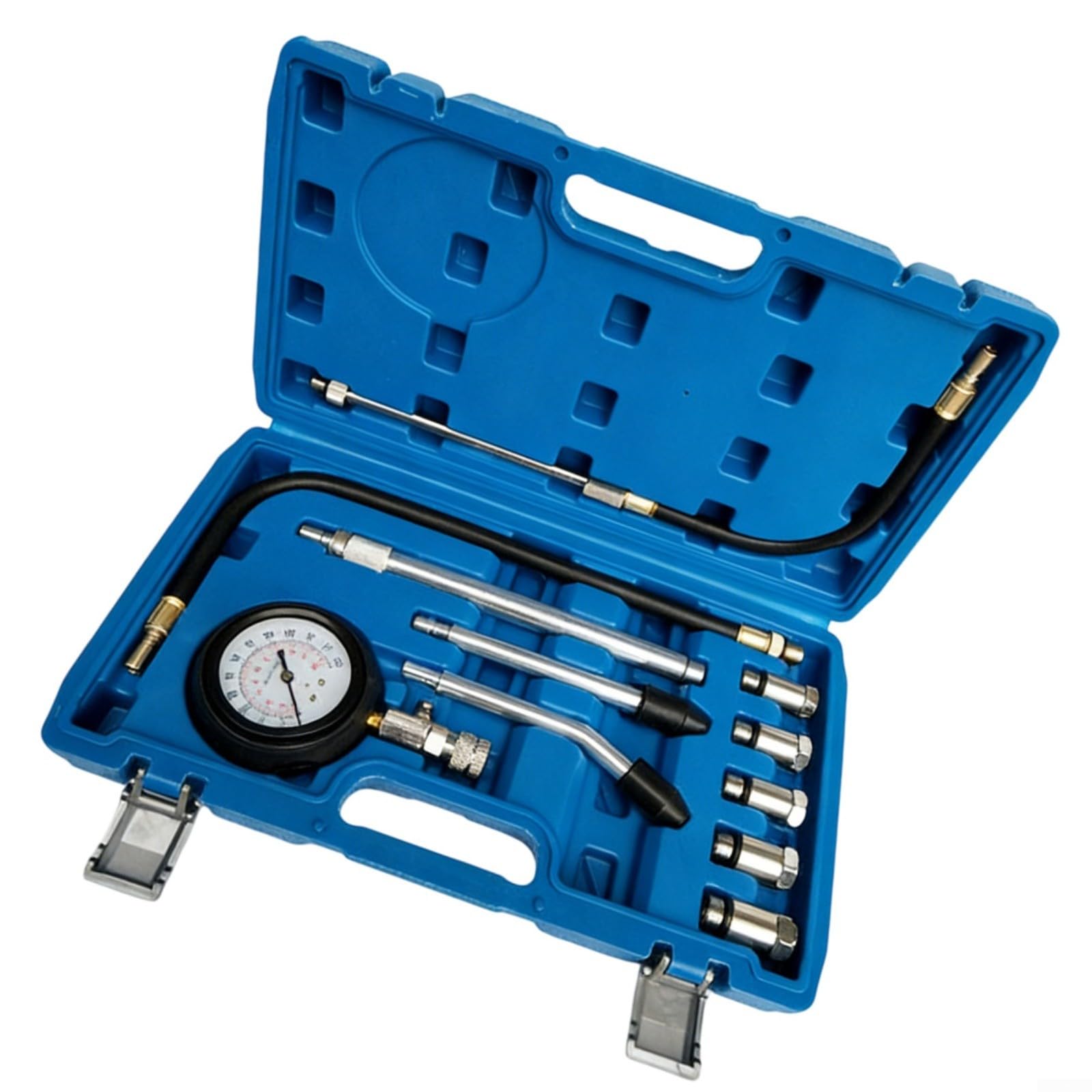 0-300 PSI Cilindro Motore Manometro Tester Kit con Quick Connect e Multi-Size Adattatori per la Diagnosi