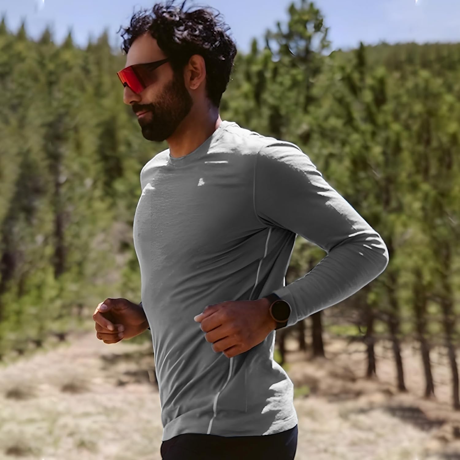 Men’s Merino Wool Base Layer Shirt – Long Sleeve Thermal Hiking Ski Outdoor Quick-Dry Warm Top - Image 5