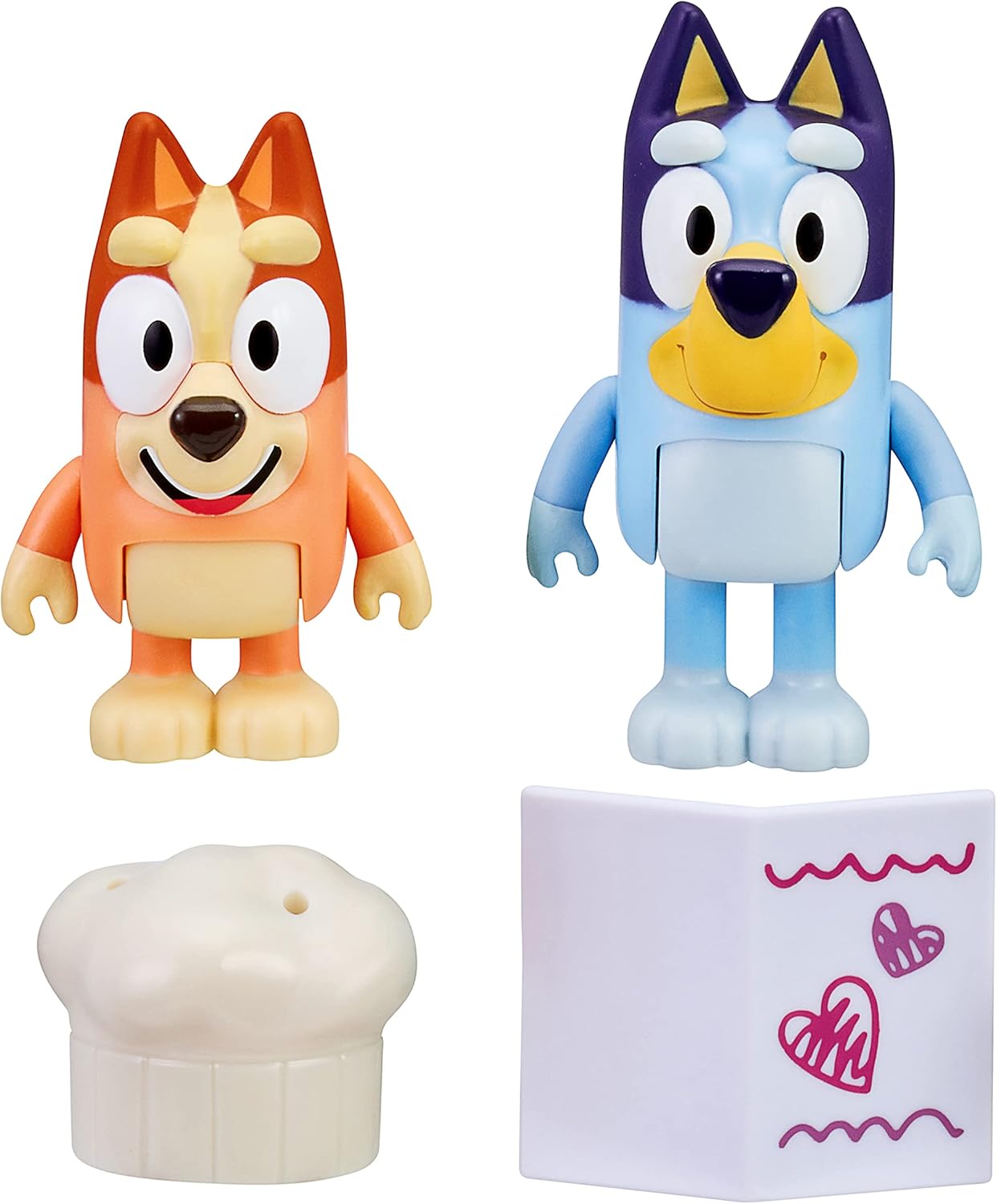 Bluey and Bingo Fancy Restaurant 2 Figure Playset Pack Articulated 2.5 Inch Action Figures Includes Toy Menu and Chef Hat Official Collectable Toy - Image 5