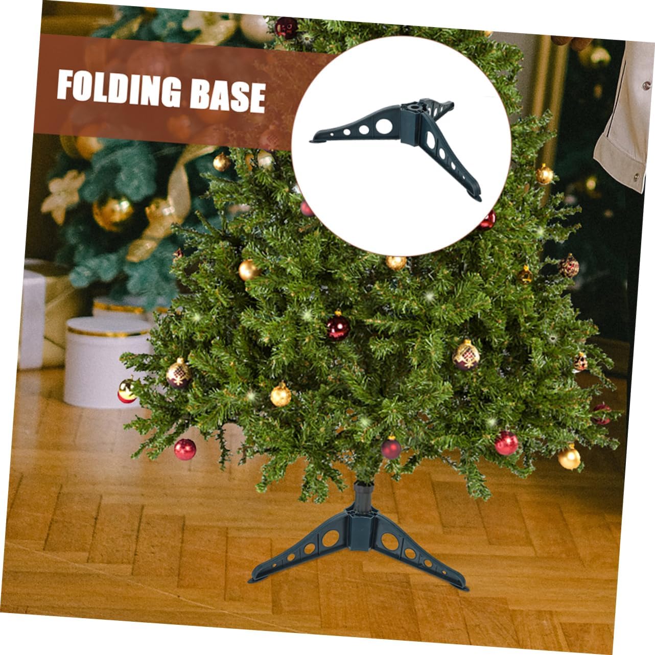 4pcs Christmas Tree Stand Stable Holder for Artificial Trees Easy Assembly Bracket Smooth Finish Design