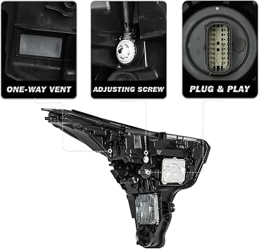 SOCKIR Fits for 2019 2020 2021 Cadillac CT6 Headlight Replacement Projector Headlamp Assembly Left Driver Side